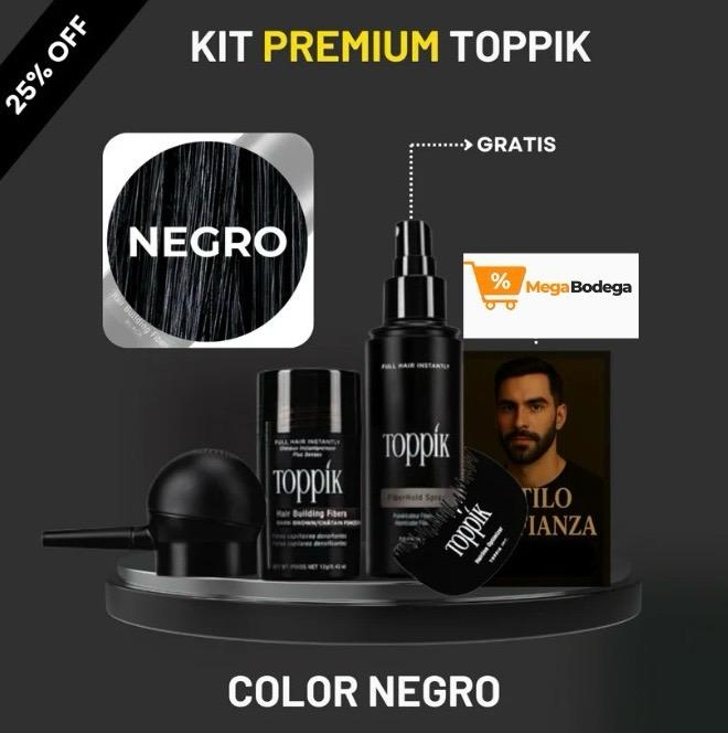 🎁 Kit Premium Toppik + Cobertura Total: Barba, Entradas y Canas en 30 Segundos