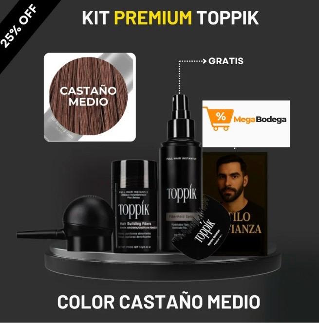 🎁 Kit Premium Toppik + Cobertura Total: Barba, Entradas y Canas en 30 Segundos