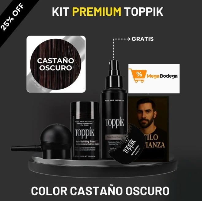 🎁 Kit Premium Toppik + Cobertura Total: Barba, Entradas y Canas en 30 Segundos
